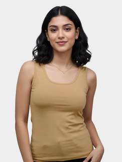 Susie Dark Skin Broad Shoulder Cotton Camisole