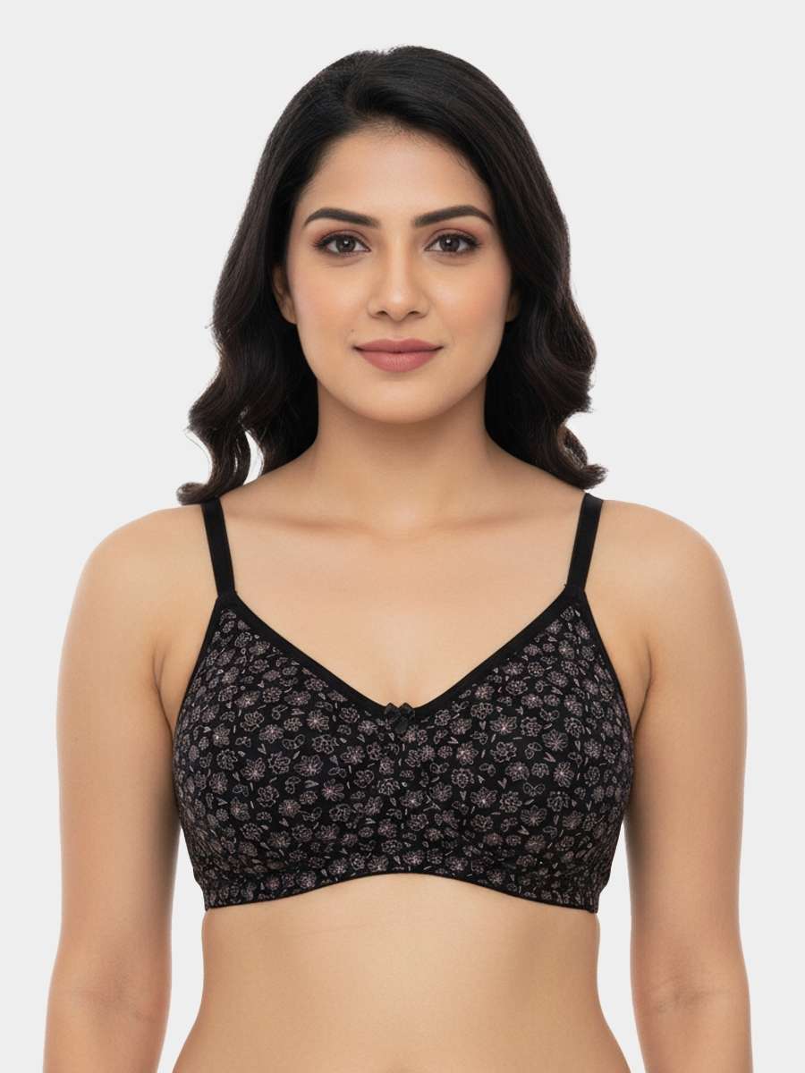 Susie Silverlake Blue Secret Side Shaper Basic Moulded Printed Bra