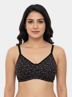 Susie Black Beauty Secret Side Shaper Basic Moulded Printed Bra