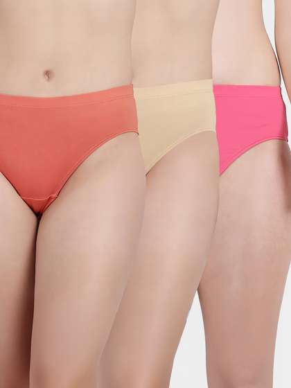 Susie Multicolor Full Coverage Solid Everyday Hipster Panty Combo C