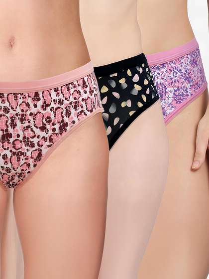 Taabu Trendy Multicolor Printed Polyamide Bikini Panty Combo B