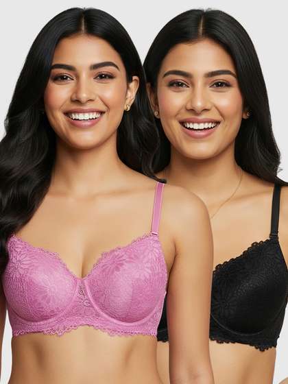 Susie Lace Padded Wired Designer Bra Combo