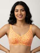 Susie Impala Coral Printed Seamed Everyday Non Padded Bra