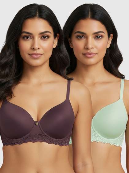 Susie Bottom Lace Padded Wired Bra Combo C