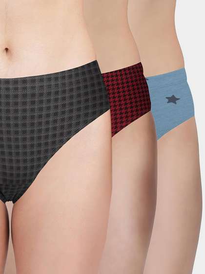 Susie Multicolor Printer Full Coverage Hipster Panty Pack M