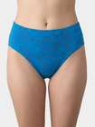 Susie Aqua Blue Printed Full Coverage Hipster Panty