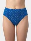 Susie Aqua Yellow Printed Full Coverage Hipster Panty