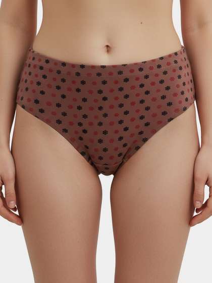 Susie Brown Red Printed Hipster Panty