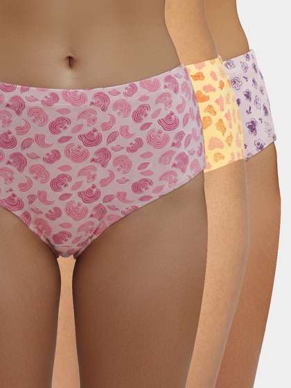 Susie Printed Full Coverage Hipster Panty Combo D