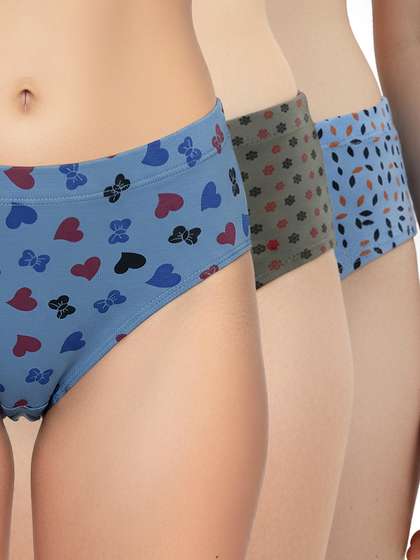 Susie Printed Full Coverage Hipster Panty Combo K