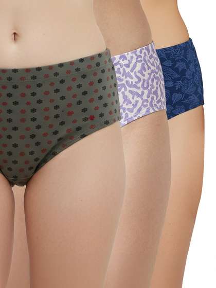 Susie Printed Full Coverage Hipster Panty Combo O