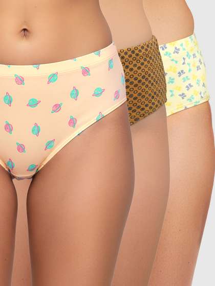 Susie Printed Full Coverage Hipster Panty Combo Q
