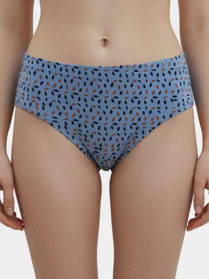Susie Light Blue Printed Hipster Panty
