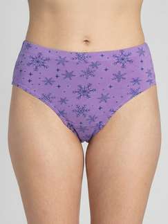 Susie Purple Snowflake Printed Hipster Panty