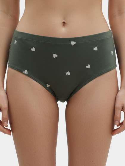 Susie Sea Spray Green Printed Full Coverage Hipster Panty