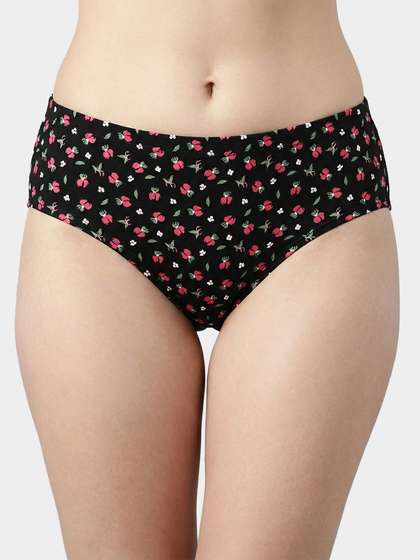 Susie Teaberry Black Printed Hipster Panty