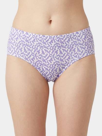Susie White Purple Printed Hipster Panty