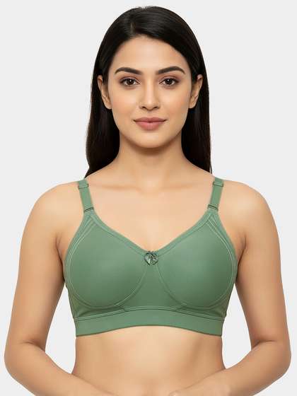 Susie Malachite Green Side Encircle Laminated Cup High Support Bra