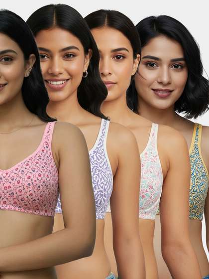 Susie Multicolor Printed High
                                    Support Everyday Non Padded Bra
                                    Combo N