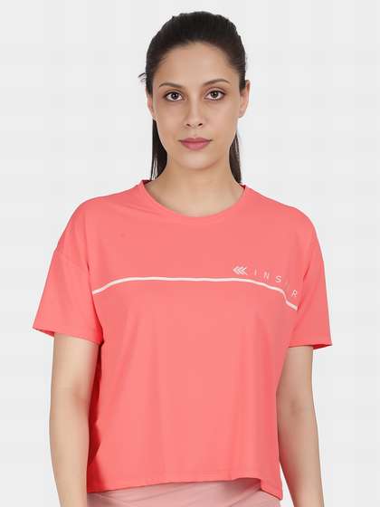 Shyaway Georgia Peach Drop Shoulder Cropped T-Shirt