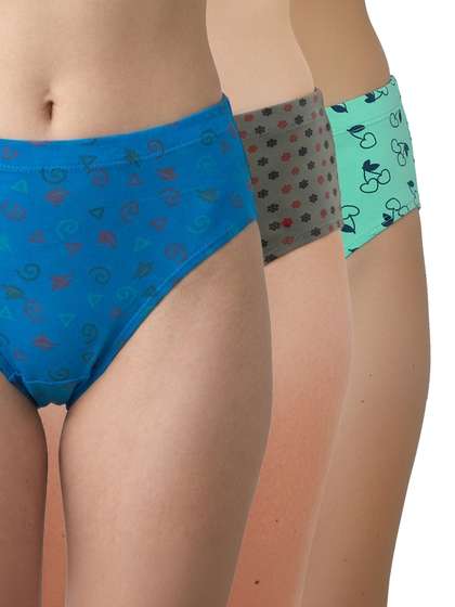 Susie Printed Full Coverage Hipster Panty Combo N