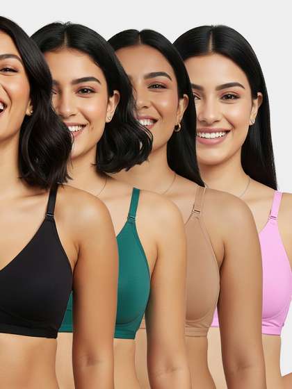 Susie Multicolor
                                  Solid Full Coverage Moulded Everyday
                                  Bra Combo I