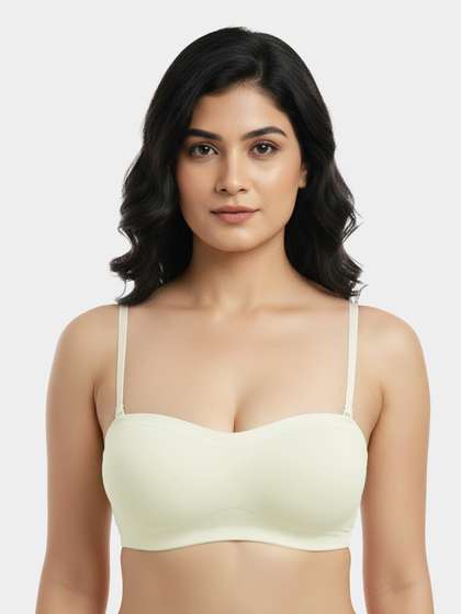 Shyaway Shell White Balconette Padded Wirefree Seamless Bra
