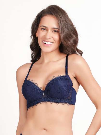 Susie Ocean Blue Full Lace Padded Wired Push Up Bra