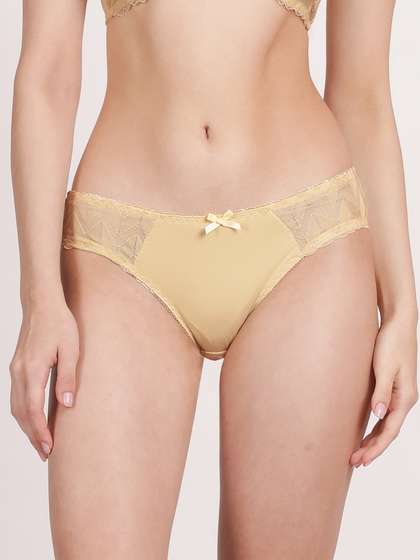 Shyle Double Cream Medium Coverage Bikini Panty
