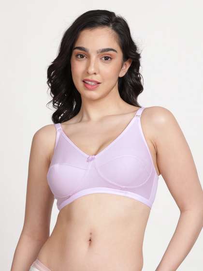 Susie Lavender Fog Wirefree Seamed Everyday Bra