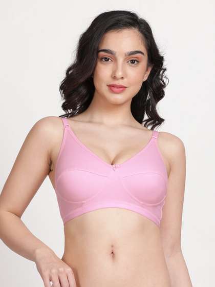 Susie Rose Pink Wirefree Seamed Everyday Bra 