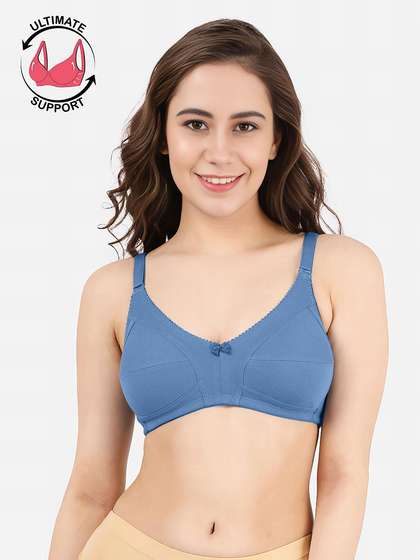 Susie Captains Blue Wirefree Full Coverage No Sag M Frame Bra