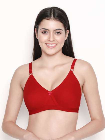 Susie Fiery Red Wirefree Full Coverage Moulded Cotton Bra