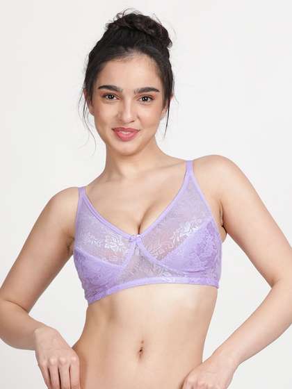 Susie Lavender Non Padded Wirefree Lace Bra