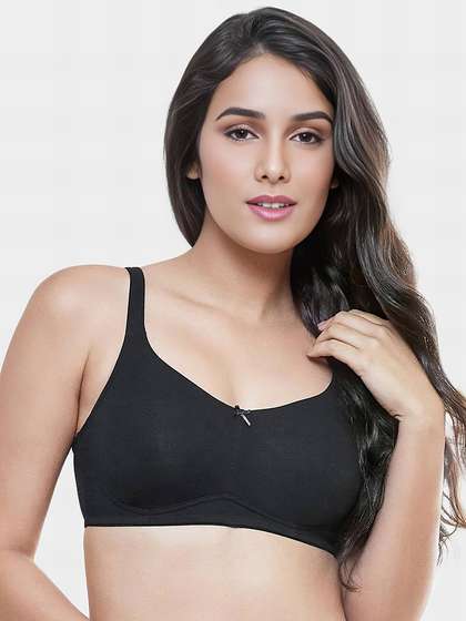 Amante Black Elegant Concealer Non Padded and Non Wired Bra