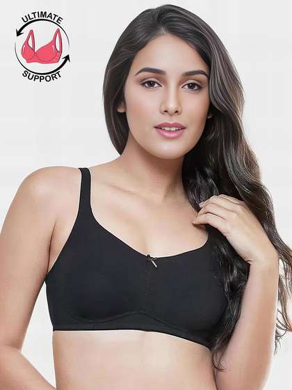 Amante Black Elegant Concealer Non Padded and Non Wired Bra
