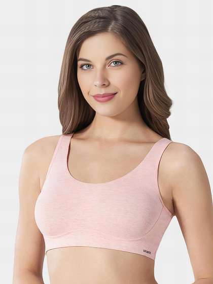  Amante Pink Marl All Day Solid Non Padded Non Wired Bra
