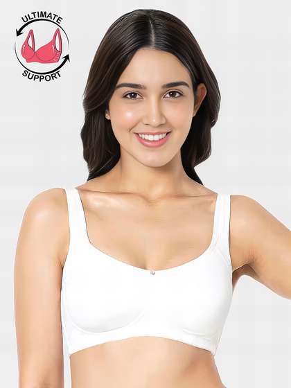 Amante White Super Support Solid Non Padded Non Wired Bra