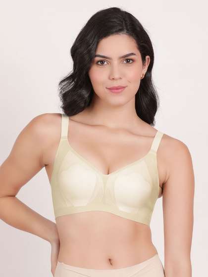 Shyle Light Grey Petal Nipple Pad Seamless Bra
