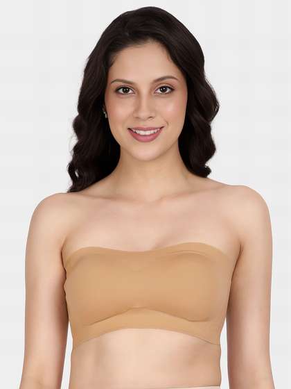 Shyle Sand Skin Anti Slip Invisible Fit Strapless Seamless Bra