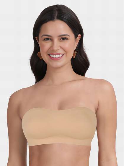 Shyle Sand Skin Anti Slip Invisible Fit Strapless Seamless Bra