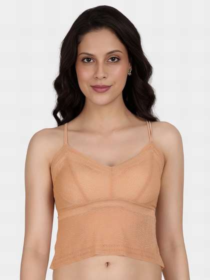 Shyle Apple Blossom Skin Shimmer Lace Padded Bralette