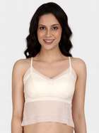 Shyle Pearl White Shimmer Lace Padded Bralette