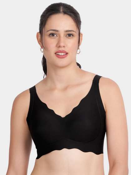 Shyle Black Beauty Broad Wing Support Padded Seamless Bra