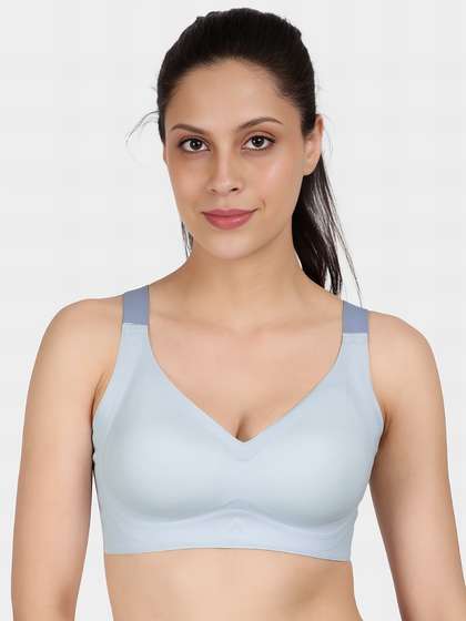 Shyle Pastel Blue Padded Inner Support Layer Seamless Bra