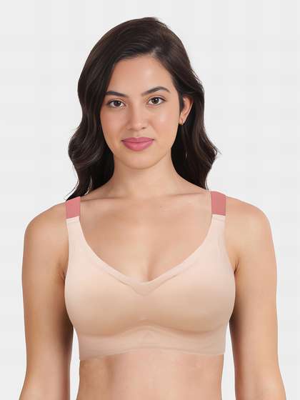 Shyle Skin Pink Padded Inner Support Layer Seamless Bra
