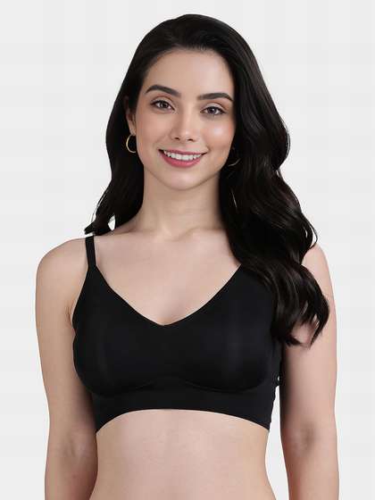 Shyle Black Beauty Wide Side Coverage Padded Seamless Bra