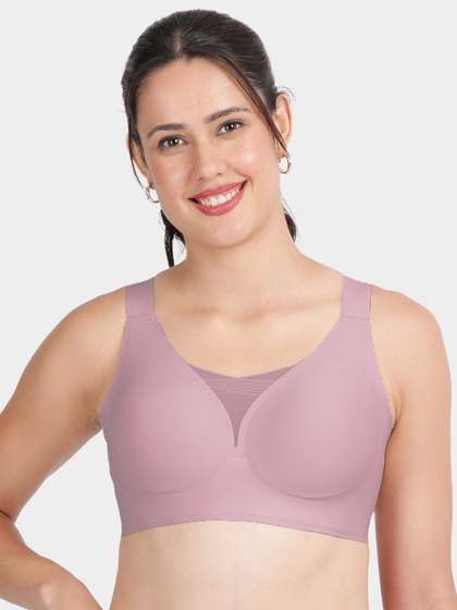 Shyle Mary Rose Mesh Panel Removable Padding Seamless Bra