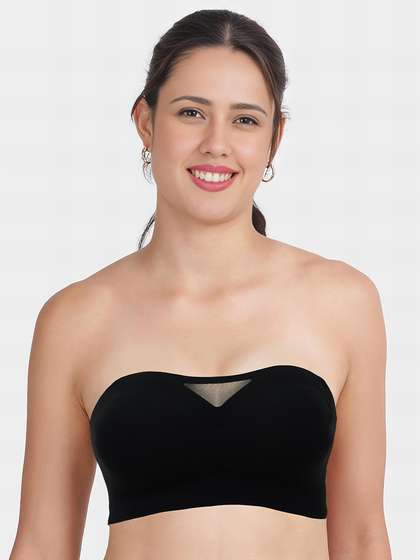 Shyle Black Bean Balconette Padded Slip On Seamless Bra