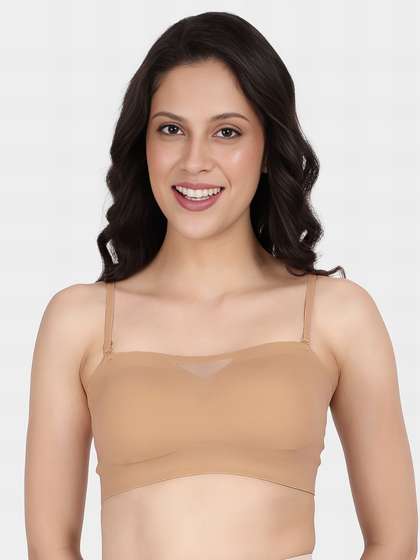 Shyle Irish Cream Balconette Padded Slip On Seamless Bra
